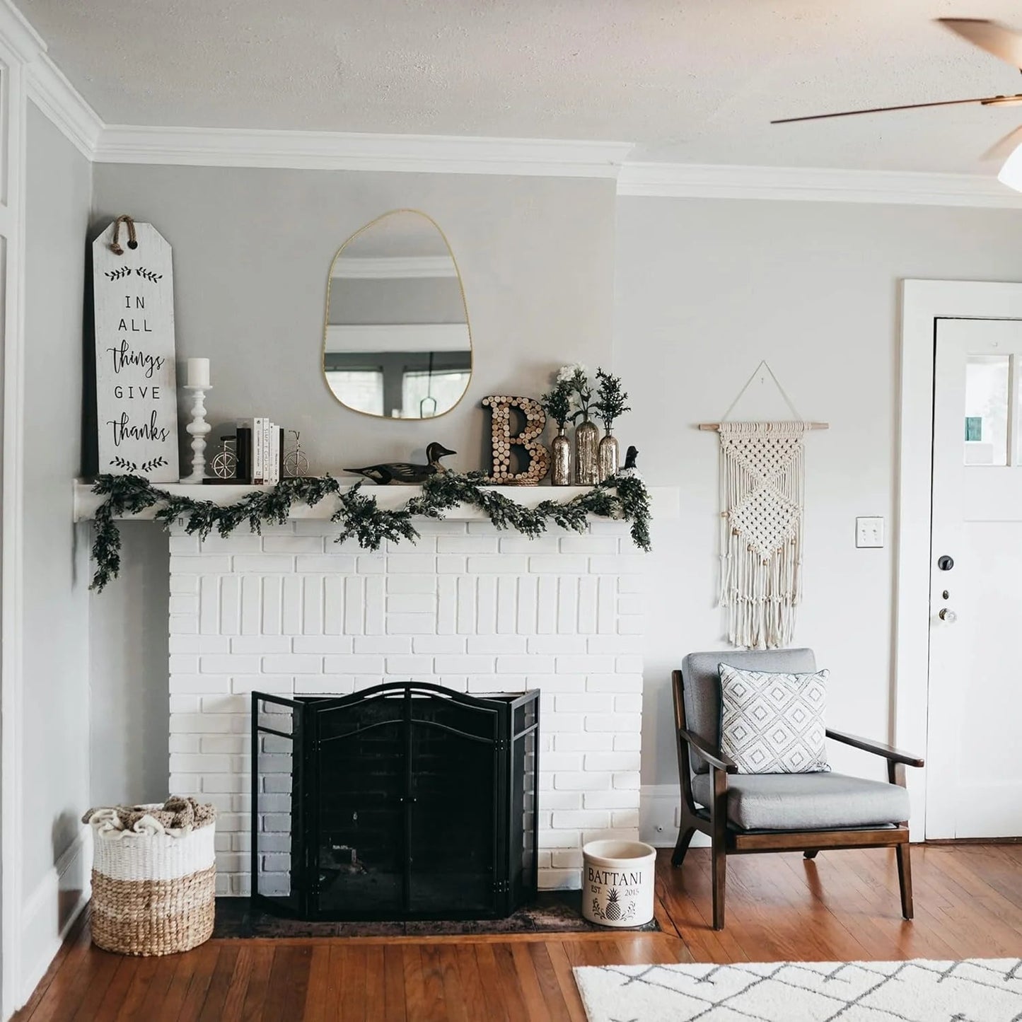 Golden Wave Wall Mirror
